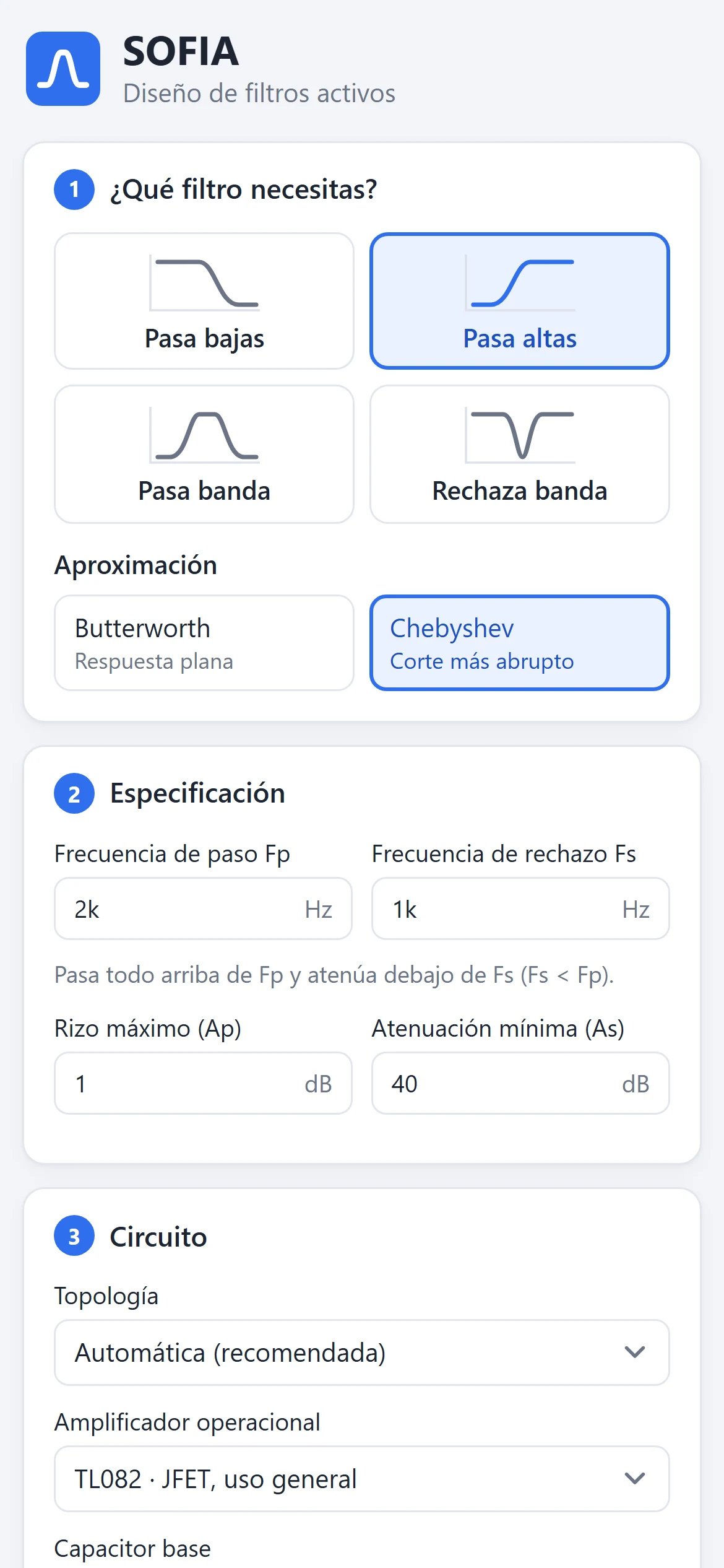 Formulario en un celular.